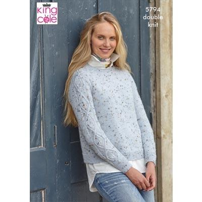 Women's Pullover Patterns King Cole KC5794 Patterns The Wool Queen The Wool Queen 5057886025226